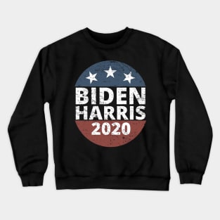 Biden Harris 2020 Vintage Button Distressed Design Crewneck Sweatshirt